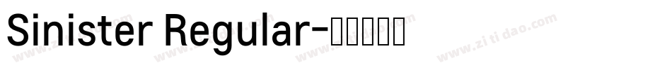 Sinister Regular字体转换